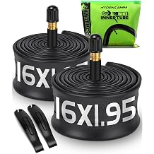 2 Pack 12"/14"/16"/18"/ 22"/24"/27.5"/28"/29" x1.75/1.95/2.10/2.125 with 35mm Schrader Valve, 2PCS Levers Reliable Inner Tube for Kids/Road/MTB Bike by Hydencamm 2 of One Size