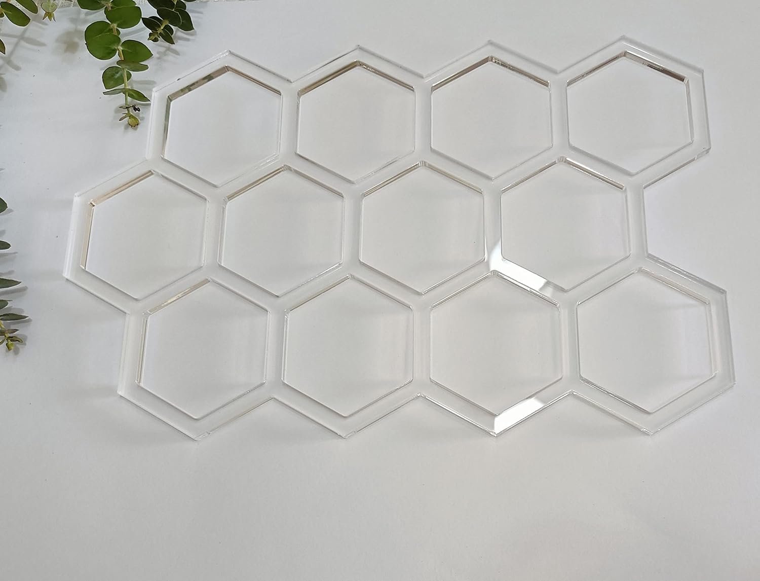Honeycomb Router Template,Acrylic Honeycomb Woodworking Template,Router Inlay Jig for Woodworkers and Makers (12''x 7.875")
