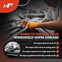 Vista 4 de A-Premium Conjunto de varillaje de transmisión del limpiaparabrisas delantero compatible con vehículos Volkswagen - Jetta 2005/2007-2014, Golf