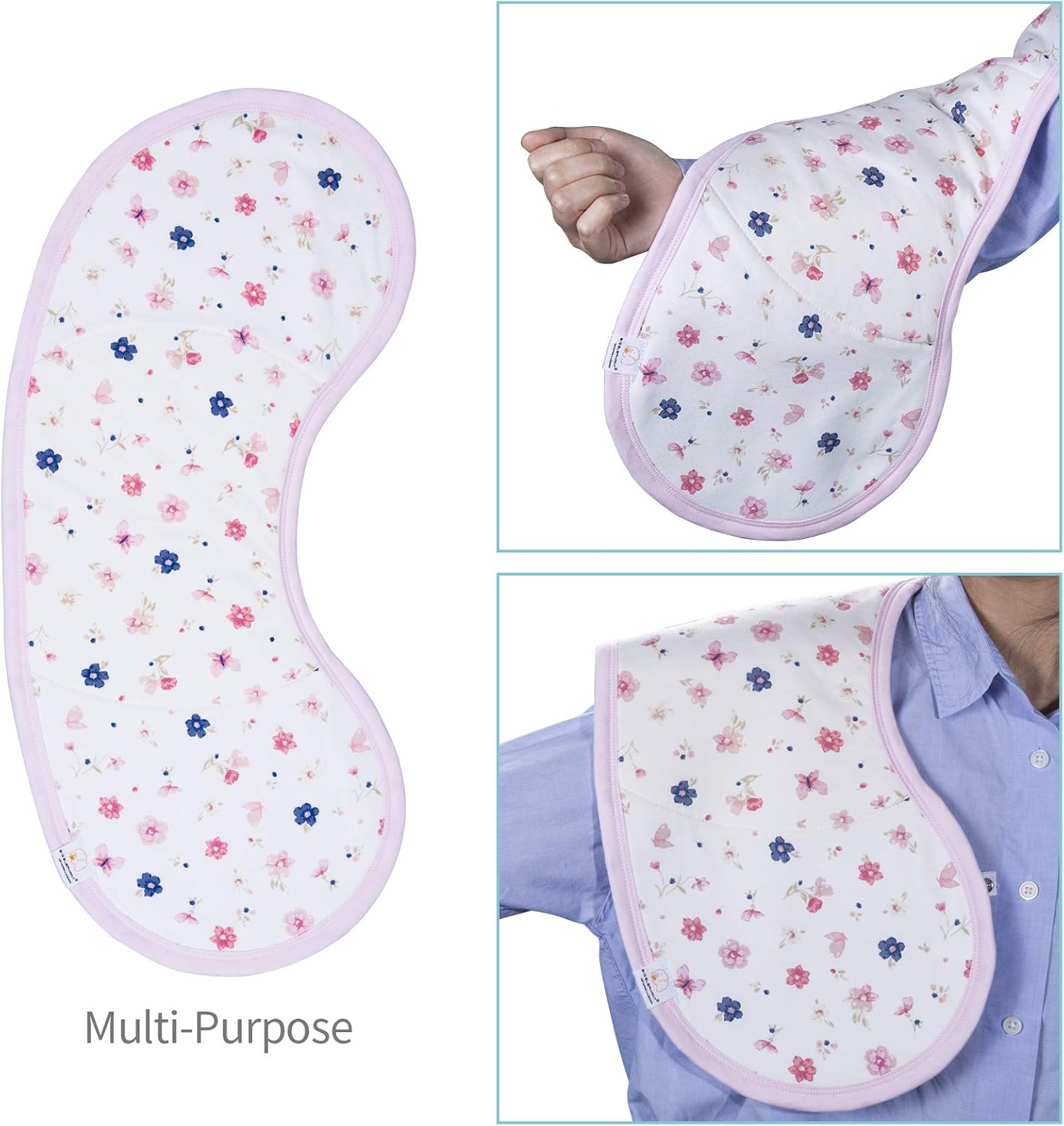 BIG ELEPHANT Baby Burp Cloth Drooling Bibs Set- Soft Absorbent Burping Rags Teething Bib for Boys Girls 8 Pack : Baby