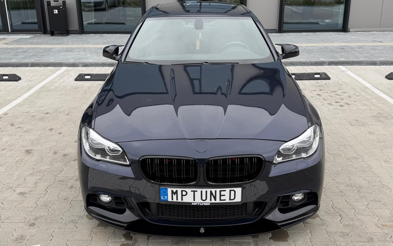 MpTuned F10 F11 Frontstoßstangenspoiler glänzend schwarz für 5 Series 2010–2017 518i 520i 530i 540i m550i 518d 520d 530d 540d