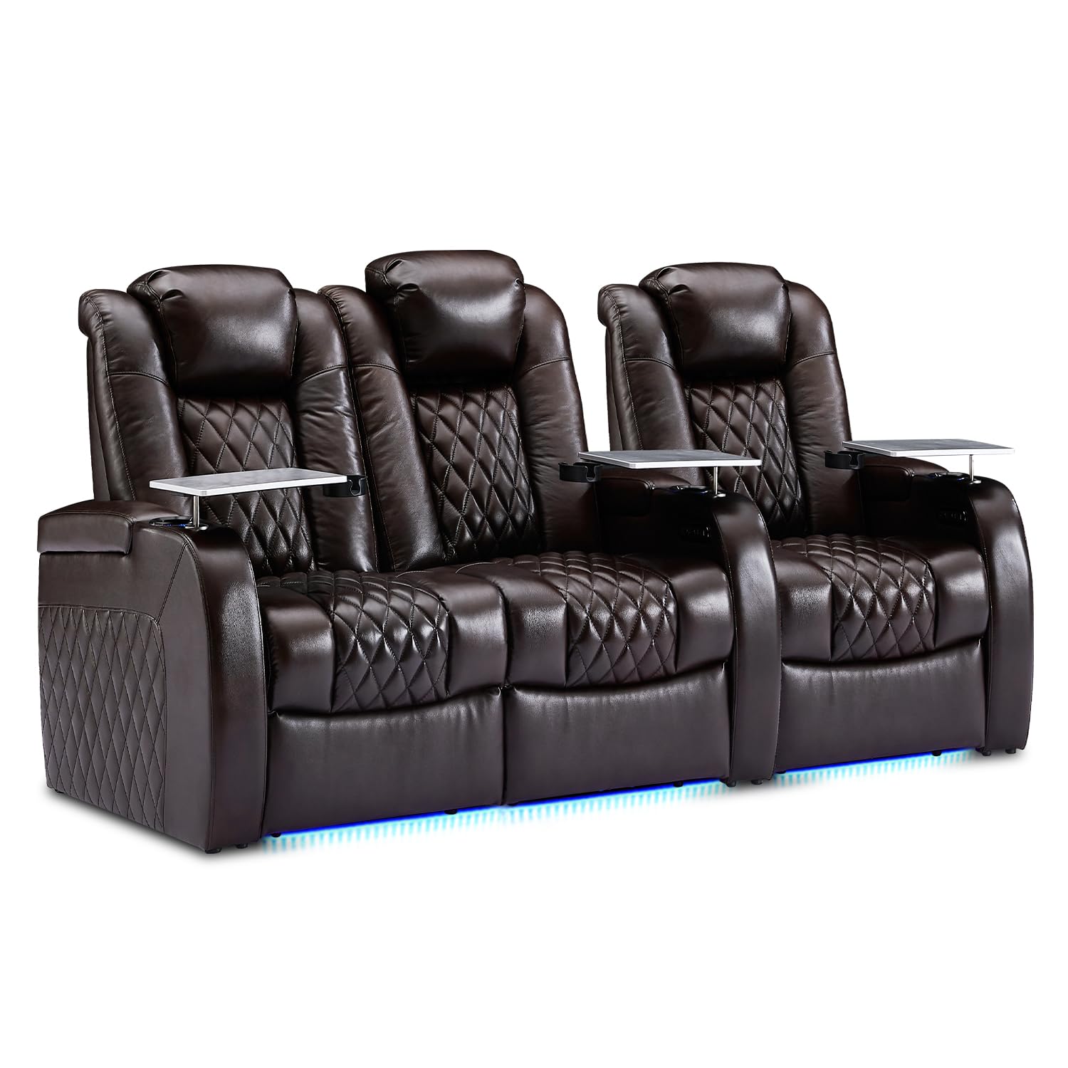 Weilianda Home Theater Seating, Top Grain Leather Movie Theater Chair