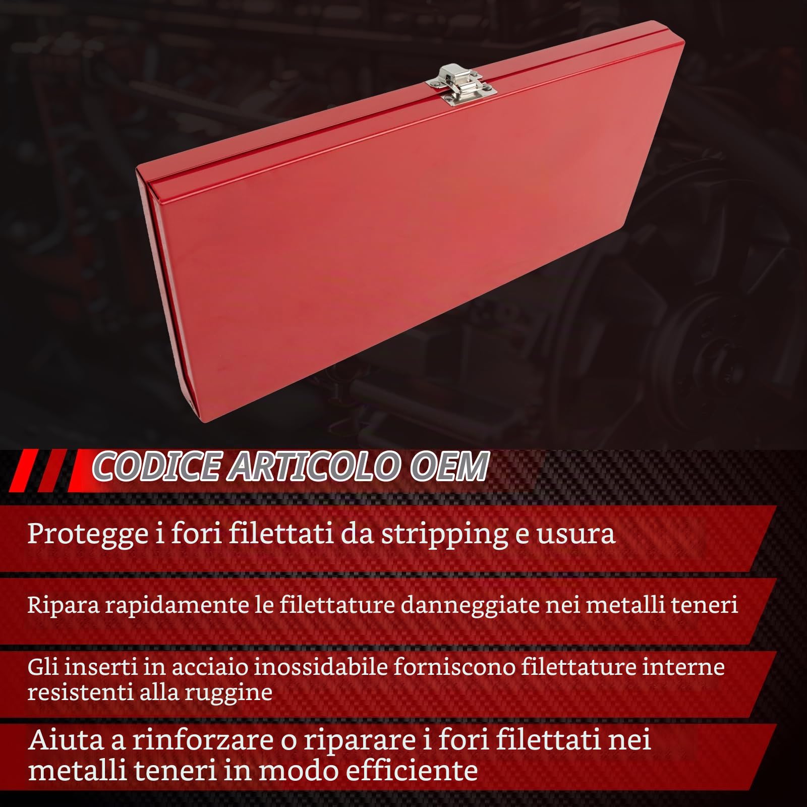 Set di riparazione filettata da 131 pezzi