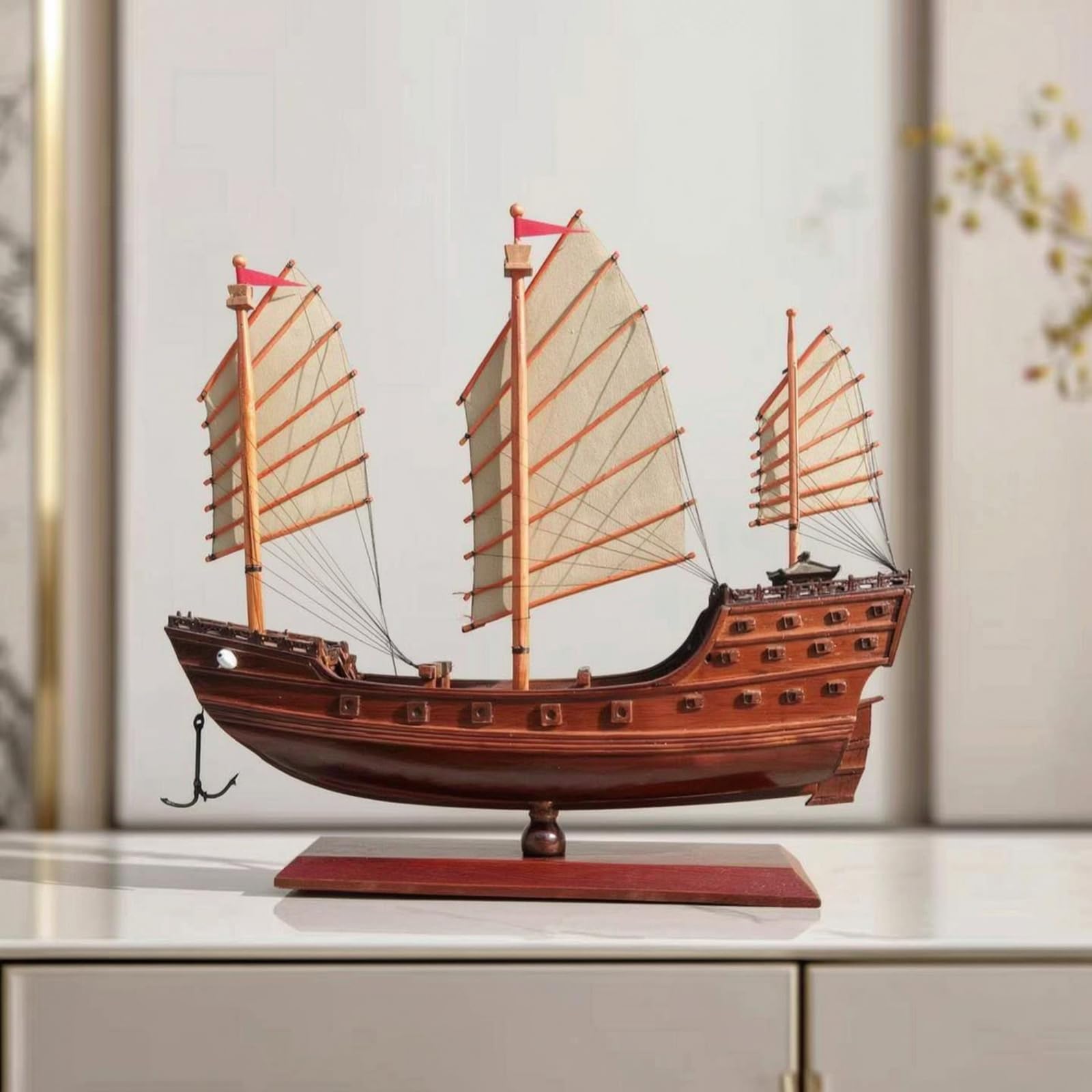 Klassisch Segelschiffmodell mit Standfuß, 35CM Model B