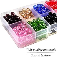 Vista 28 de QualyQualy Cuentas de pesca surtidas, cuentas de pesca de vidrio de plástico, rojo y amarillo, mezcla de colores, cuentas de pesca luminosas