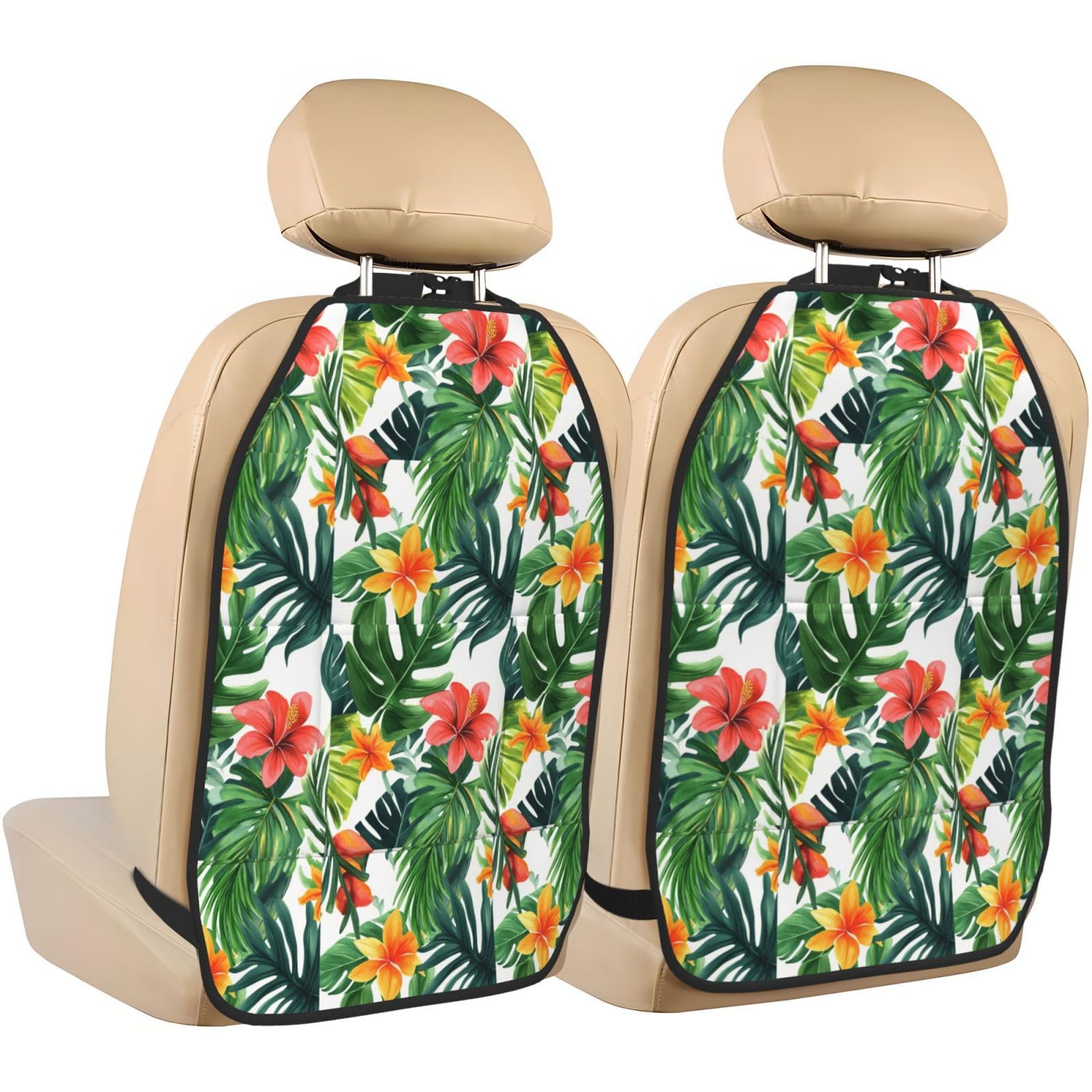 Protectores de asiento de coche tropicales perfectos para viajes familiares de verano