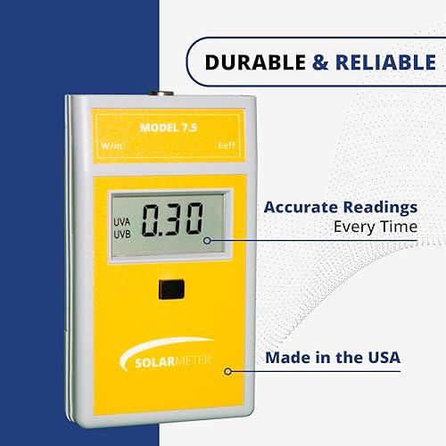 Miniatura 6 de Medidor UV eficaz de eritema modelo 7.5, radiómetro UV digital, ideal para la prevención de quemaduras solares, pruebas de gafas para capacidades de