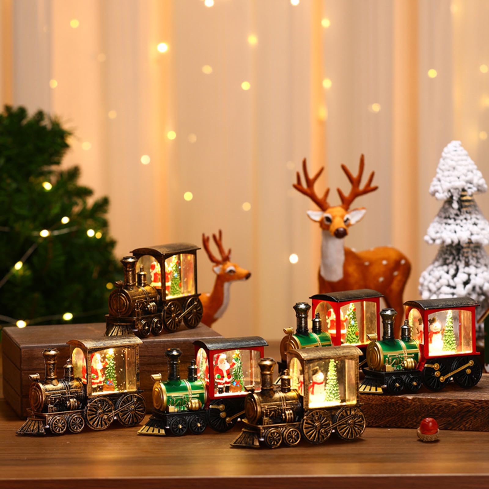 Amazon.co.jp: ホリデー光るサンタクリスマストレインエレガント Amazon.co.jp: ホリデー光るサンタクリスマストレインエレガント