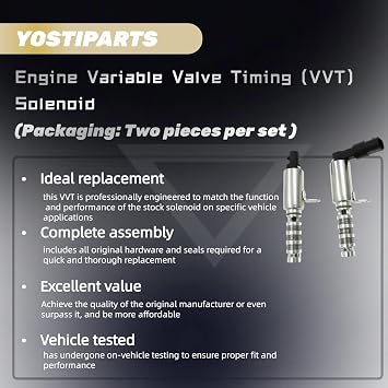 Engine Variable Valve Timing Solenoid VVT 2-pc Intake Exhaust 1.8L 2.0L