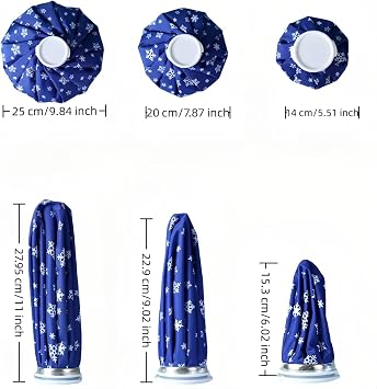 Hot and Cold Reusable Ice Bag for Sport Injuries Ice Pack for Injuries, Hot & Cold Therapy, Teeth Pain Cold Pack, Headaches Cold Ice Bag Hot Cold Therapy for Head Shoulder Back Knee 2PCS (Pack of 2)