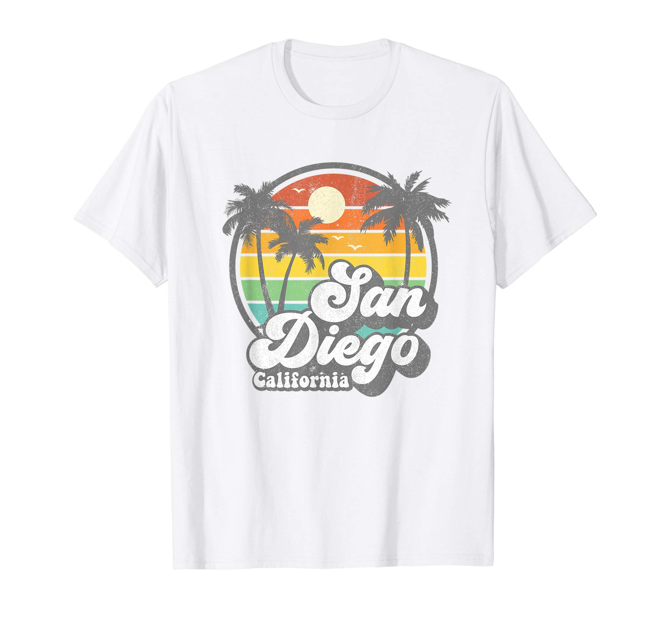 Vintage San Diego Beach California Surfing Retro Surf Gift T-ShirtOEKO-TEX STANDARD 100