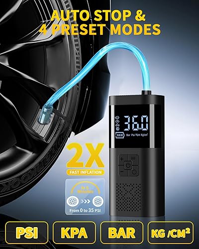 Miniatura 7 de Compresor de aire portátil para inflador de neumáticos