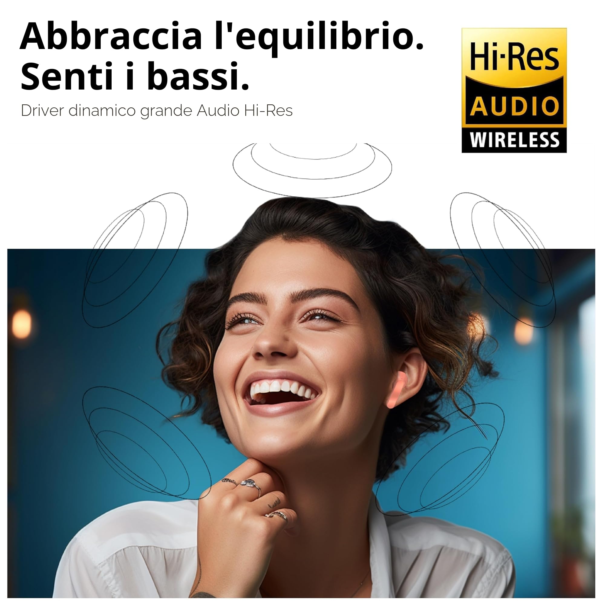 motorola Moto Buds: cuffie wireless, suono di ottima qualità e audio ad alta risoluzione, cancellazione attiva del rumore dinamico, integrazione ottimale con l'ecosistema Moto, blu marino