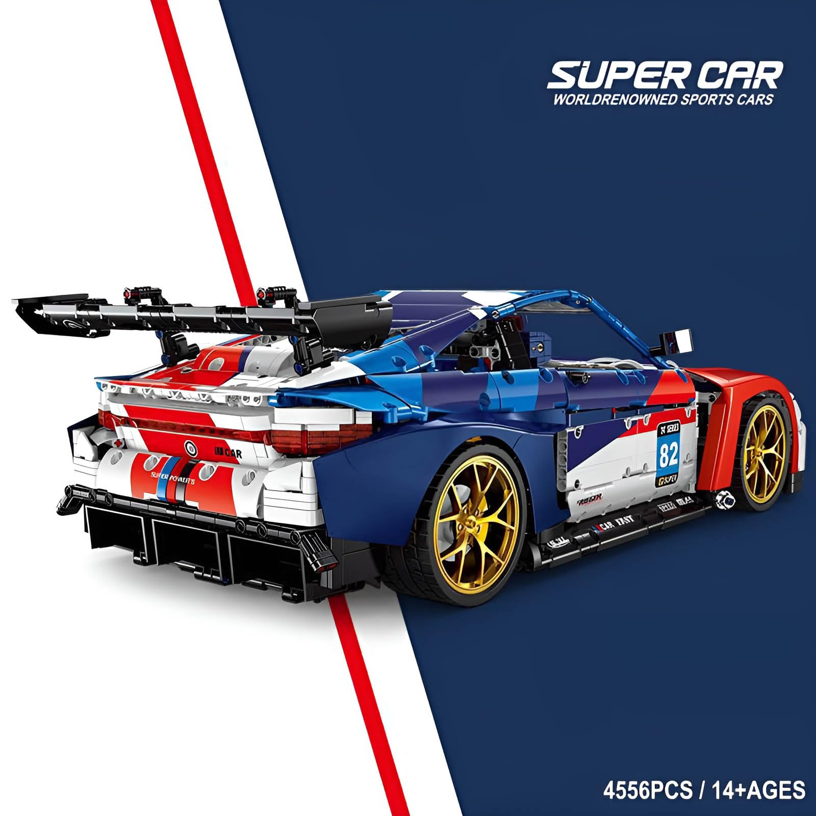 1:8 Technik Super Sportwagen Modell Bausteine Bausatz für BMW | Sammlerstücke Modell Autos Rennfahrzeug Bauklötze Klemmbausteine Spielwaren, Dekoration für Zuhause und Büro, 4556PCS