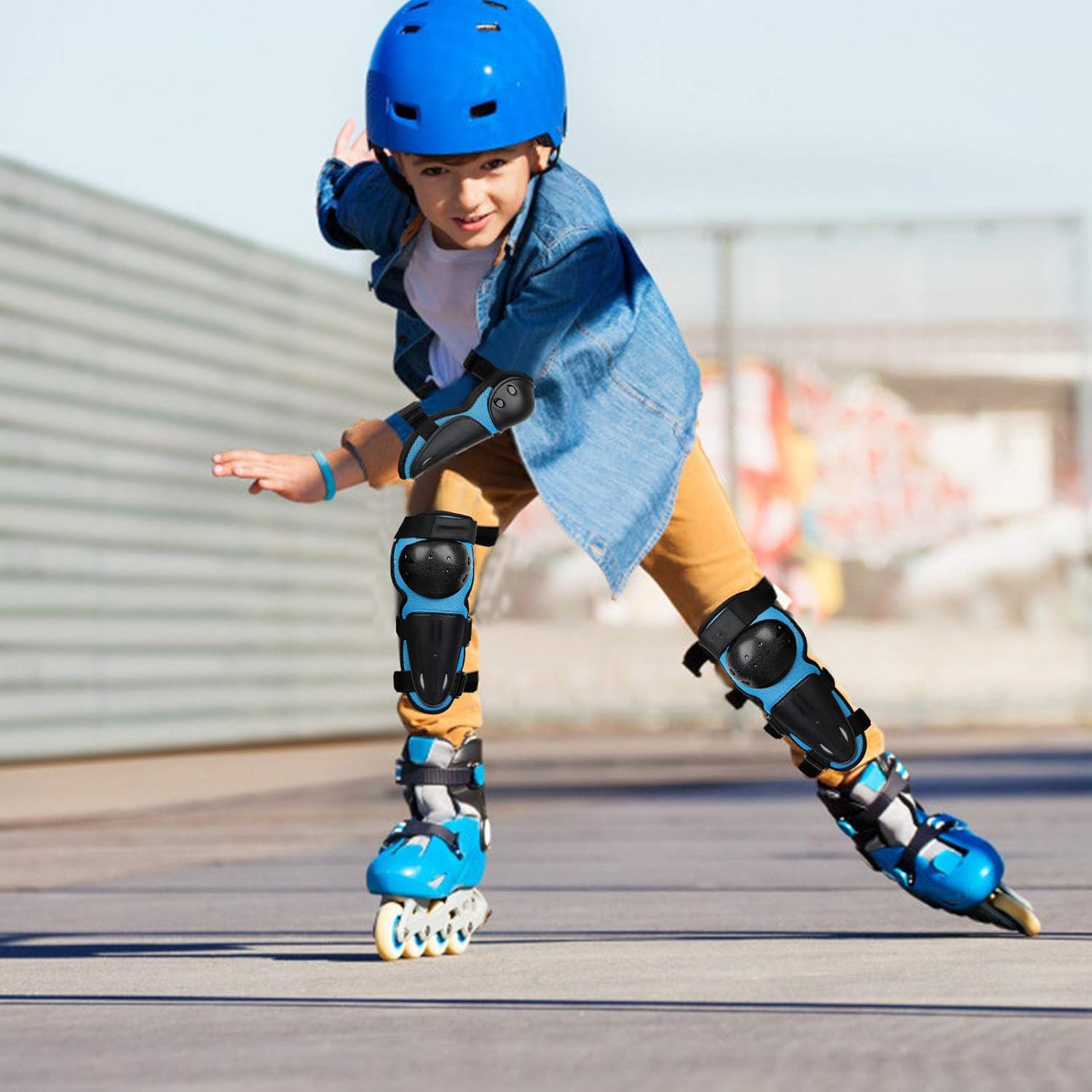 Armatura Moto Per Bambini, 5 Pezzi Set Di Armatura Da Moto Protezione Di Motocross Per Bambini Ginocchiere Traspiranti Gomito Pettorina Per Tutti I Terreni, Ciclismo, Sci, Pattinaggio