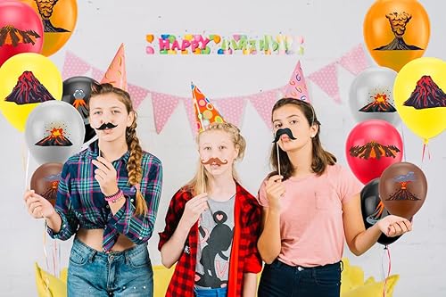 Miniatura 7 de 30 globos de volcán, globos de lava, decoraciones de fiesta de cumpleaños de volcán, suministros de fiesta de lava para decoraciones de fiesta de