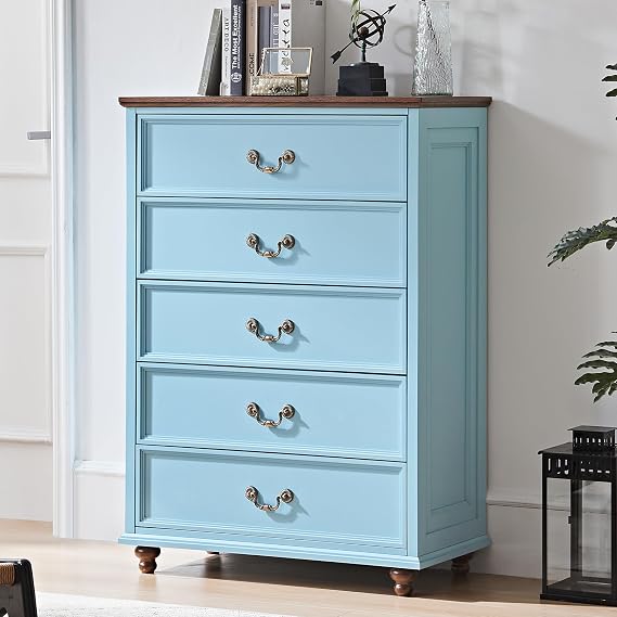 Amazon.com: Joaxswe Farmhouse 5 Drawer Dresser for Bedroom, 45