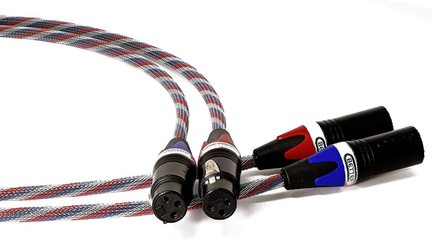 Bеѕt Dеаl 🛒 Better Cables Silver Serpent Patriot Edition Balanced XLR Audiophile Audio Cables (Pair - 2 Cables) - High-End, High-Performance, Silver/Copper Hybrid, Low-Capacitance - 3 Feet