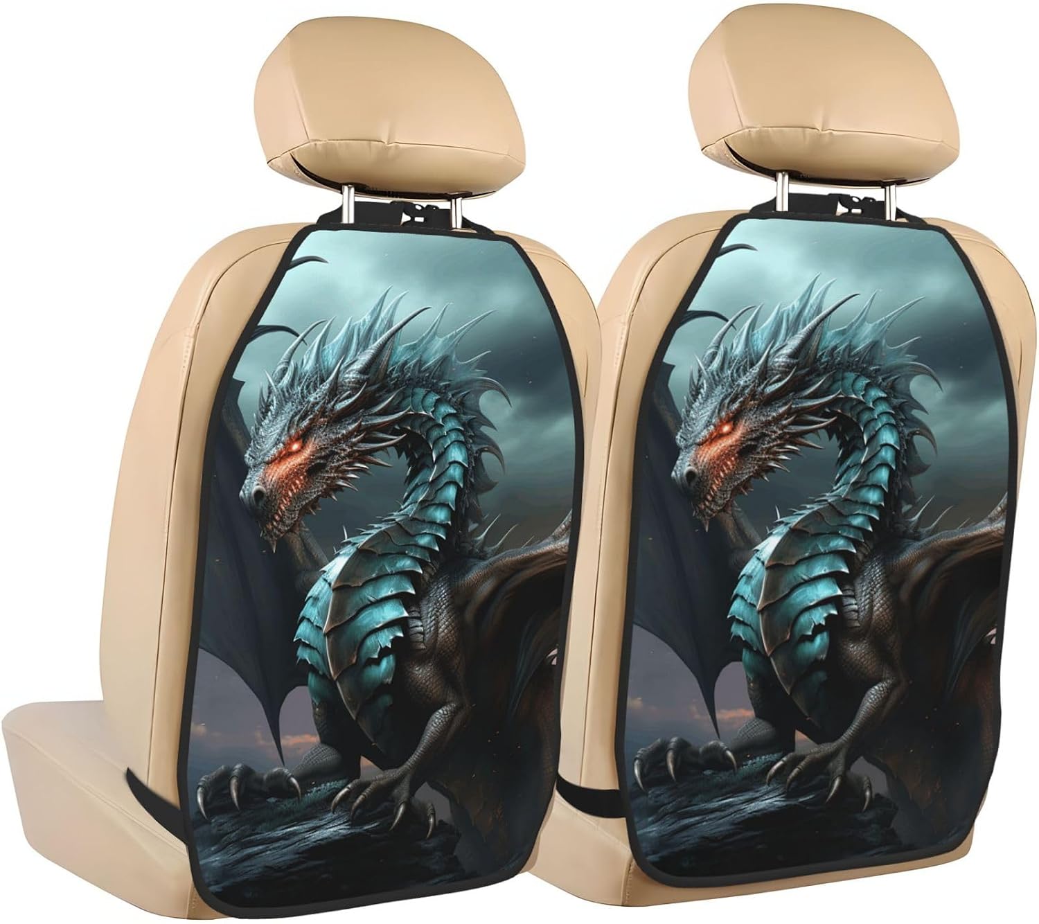 2 Pack Kick Mat Back Seat Protector Car Back Seat Cover For Kids Feet