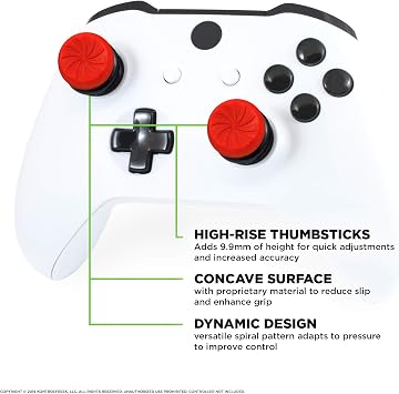 KontrolFreek FPS Freek Inferno for Xbox One and Xbox Series X Controller | Performance Thumbsticks | 2 High-Rise Concave | Red