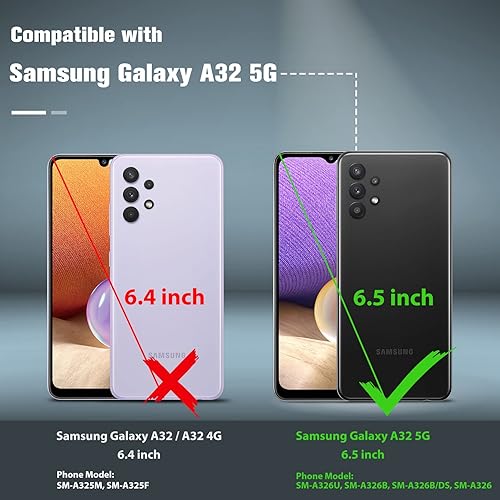 Miniatura 2 de JXVM Funda para Samsung Galaxy A32 5G funda protectora de doble capa resistente para teléfono celular, a prueba de golpes, con textura