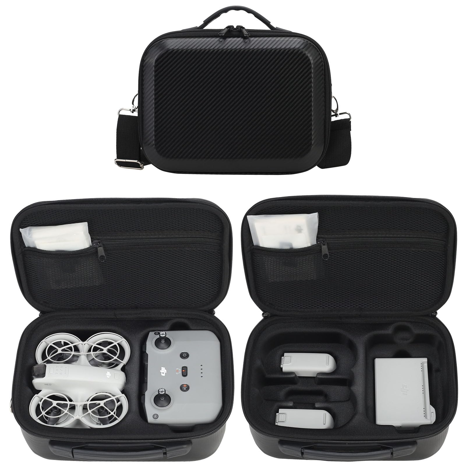 Flyekist Carrying Case for DJI Neo-Portable PU Protective Storage Bag with YKK Zipper for DJI Neo Fly More Combo,RC-N3 Remote Controller, Neo