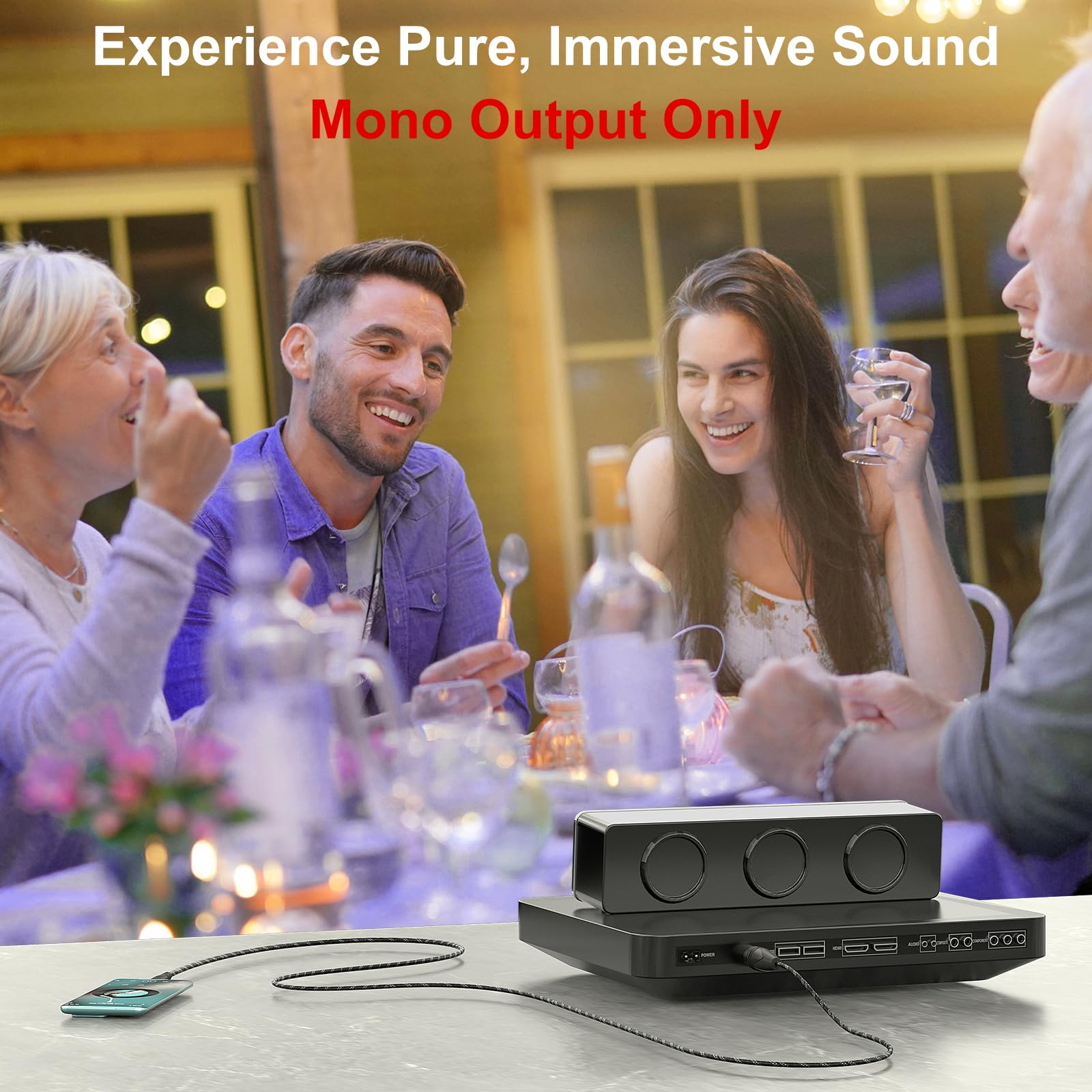 J&D Câble Audio USB Type C vers XLR Mâle Mono, Câble USB C vers XLR Tressé pour Ampli, Enceinte, Table de Mixage, Compatible avec iPhone 16/17 et Série Galaxy S25, Ne supporte pas le microphone, 2 M