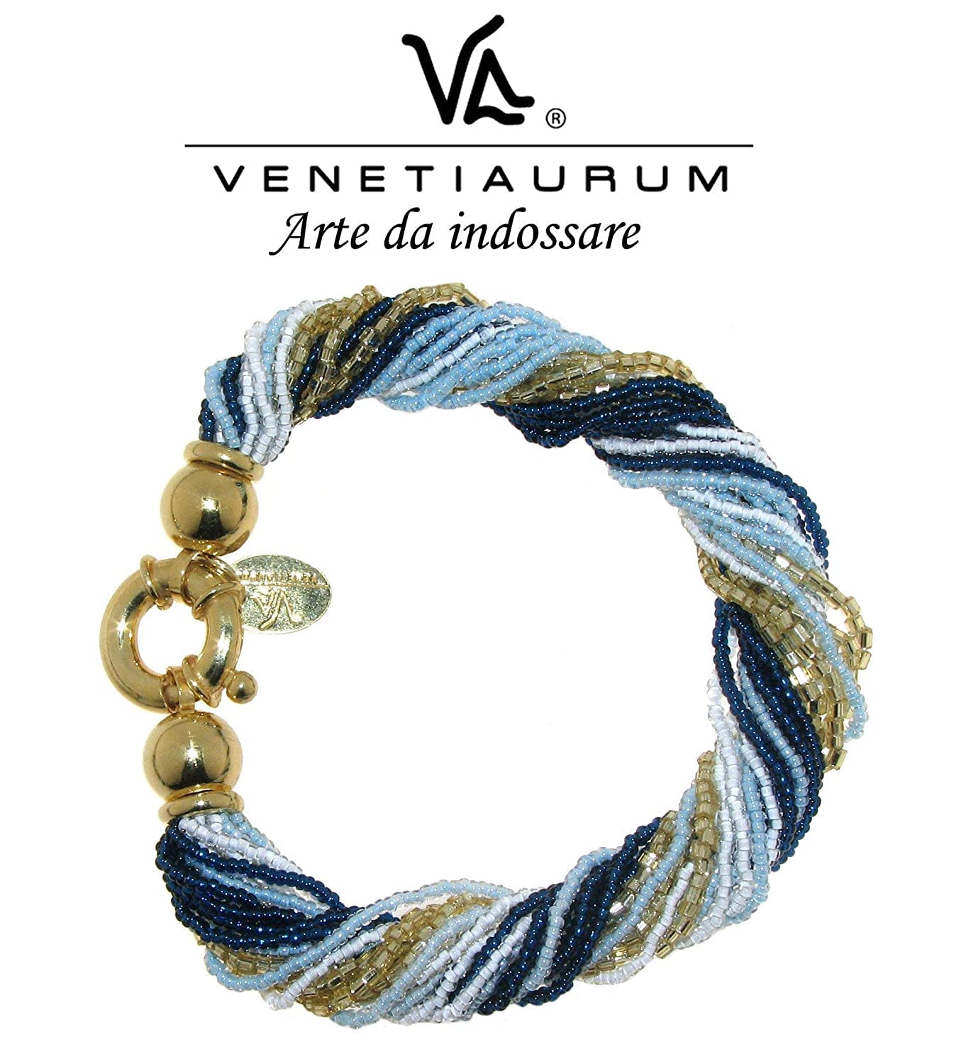 Venetiaurum - Bracciale in Vetro di Murano e Argento 925 - Gioiello Made in Italy Certificato