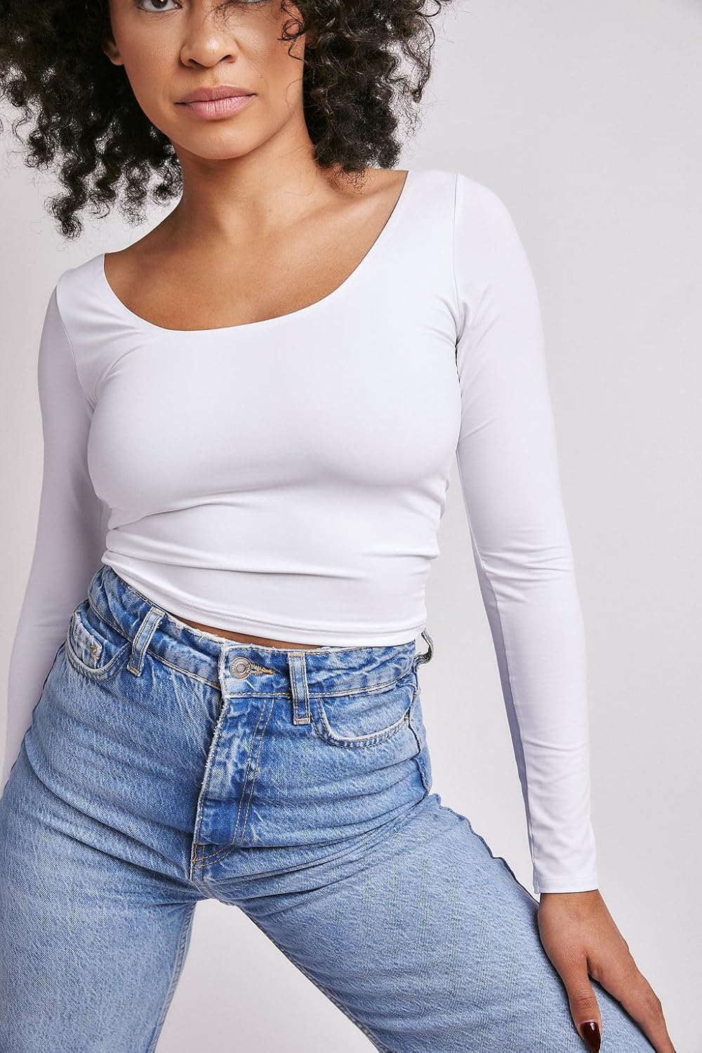 Almere Long Sleeve Top for Women, Contour, Double-Lined Seamless Top for Everyday Wear - Image 2