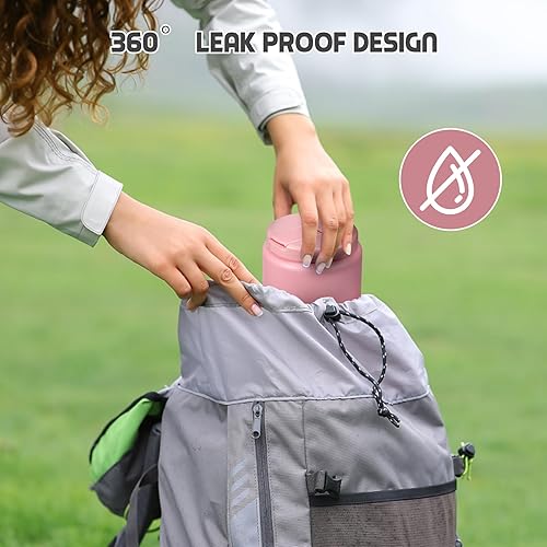 Miniatura 7 de Termo de sopa de 26 onzas para niños con tapa de hebilla, recipiente de comida aislado al vacío, boca ancha, a prueba de fugas, acero inoxidable,