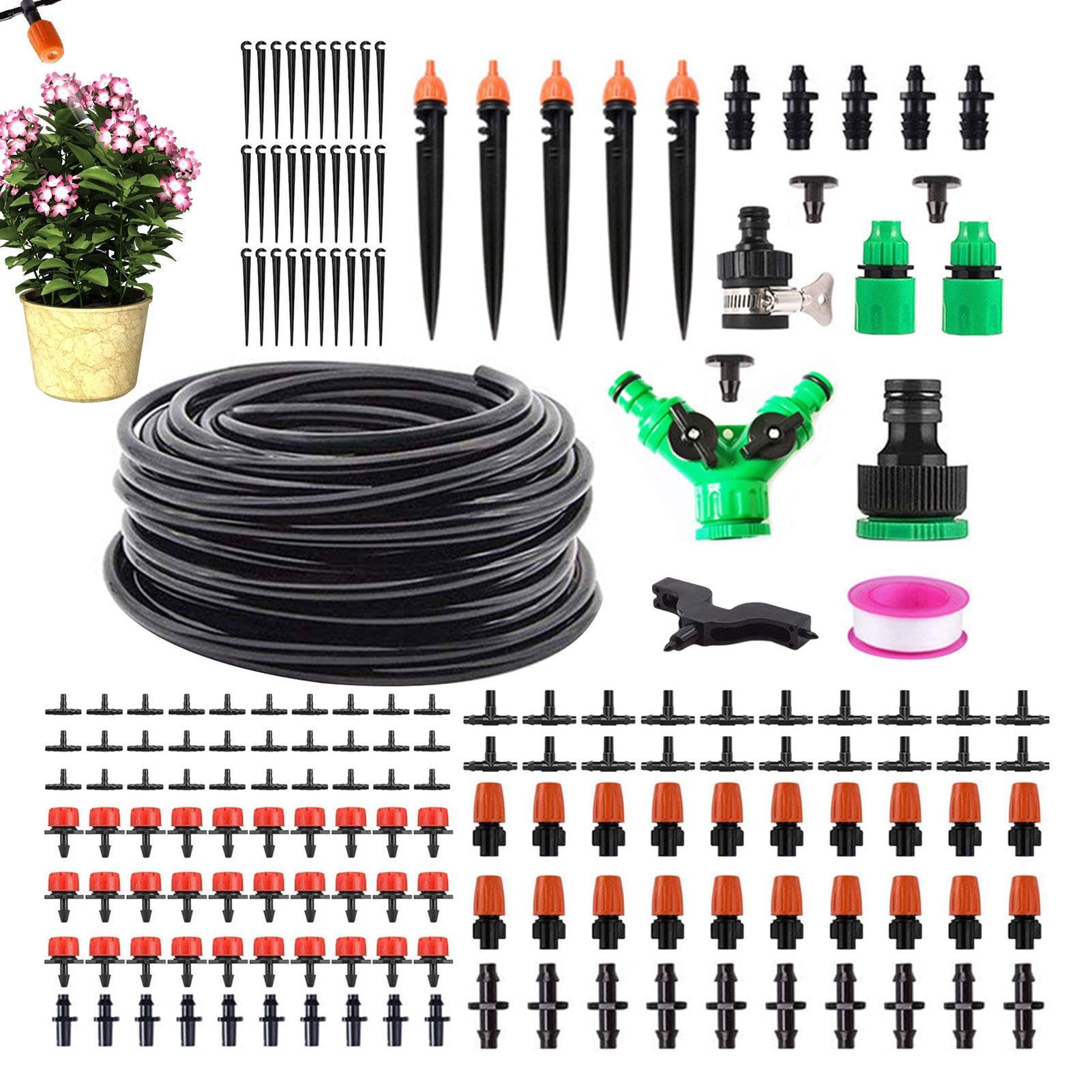 Kit d'irrigation pour jardin - Équipement d'irrigation automatique avec