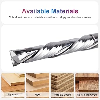 SpeTool Compression Spiral Router Bit 1/2 Inch Shank 3 Inch Cutting Length Extra Long UP&Down CNC Router Bits for Woodworking Milling Slot Mortise