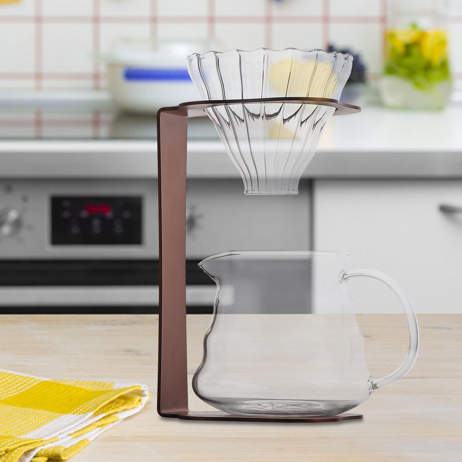 引き出し付きシェルフとコーヒーフィルタースタンドとメジャーカップ