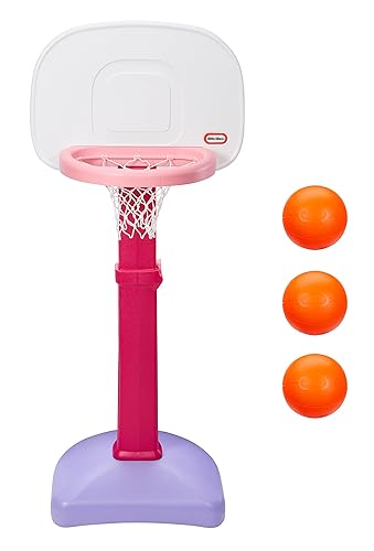 Little Tikes Easy Score Basketball Set, Pink, 3 Balls, 22.00 L x 23.75 W x 61.00 H Inches - Pink