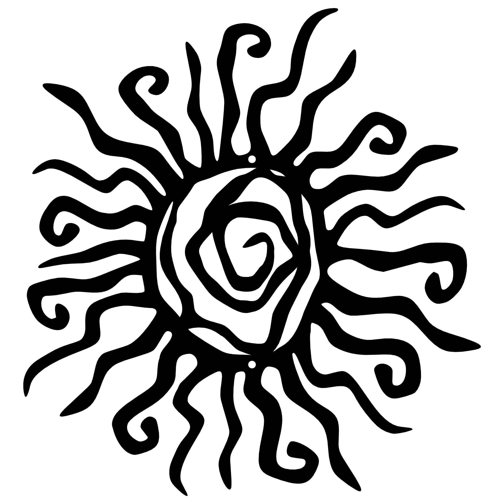 Wacky Sun Metal Wall Art – Handmade Tribal Design for Indoor or Outdoor Spaces, Vibrant Boho Home Accent Made in the USA, Unique Housewarming or