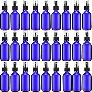 Eccliy 32 Pcs 2 oz Glass Spray Bottles for Essential Oils Small Fine Mist Glass Spray Bottle Refillable Mini Liquid Cosmet...