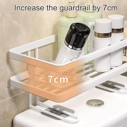 Miniatura 3 de JHDXL Almacenamiento sobre el inodoro, organizador de baño de 1 nivel sobre el inodoro, estante de almacenamiento, organizador de baño