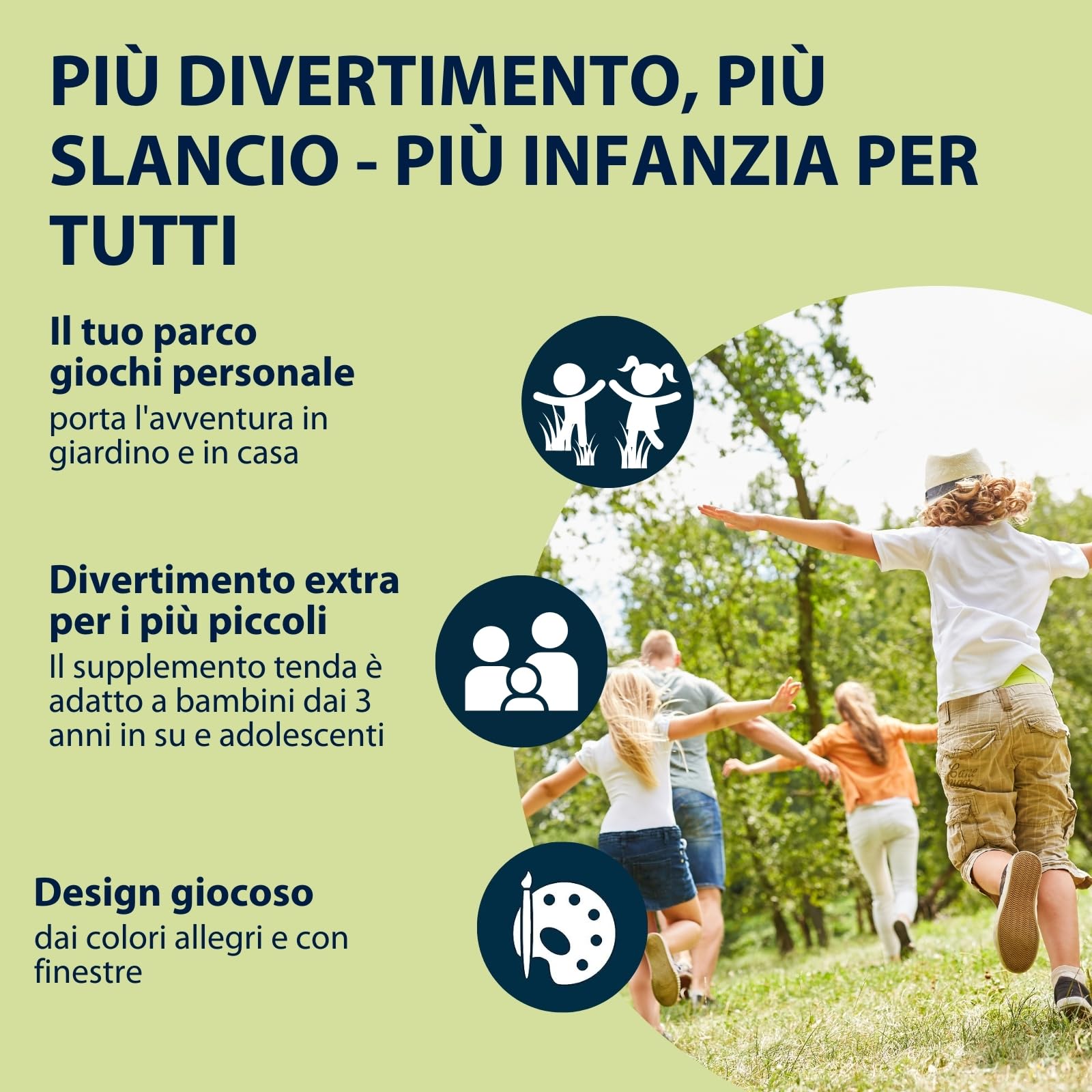 Tenda HUDORA Cosy Castle - copertura per altalena HUDORA nest 90 e 110/120 in blu/limone - tenda per altalena in poliestere per uso interno ed esterno - tettoia per altalena per bambini e adulti