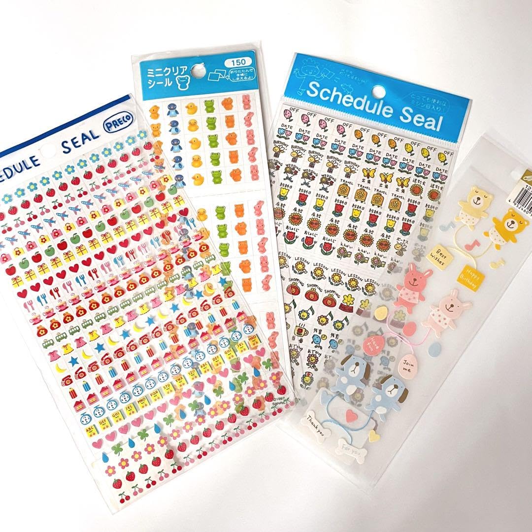 Amazon.co.jp: 平成レトロ スケジュール シール ステッカー まとめ売り