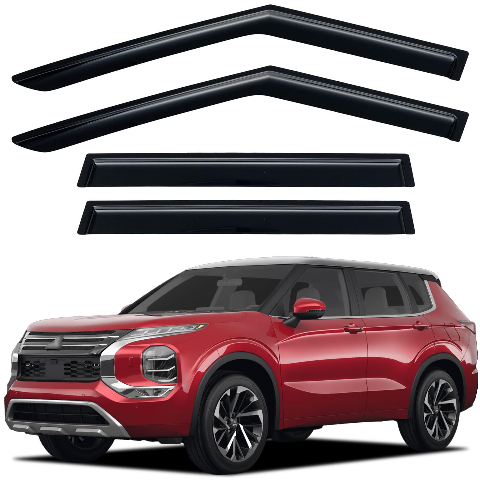 Window Visors Rain Guards for 2022 2023 2024 2025 2026 Mitsubishi Outlander