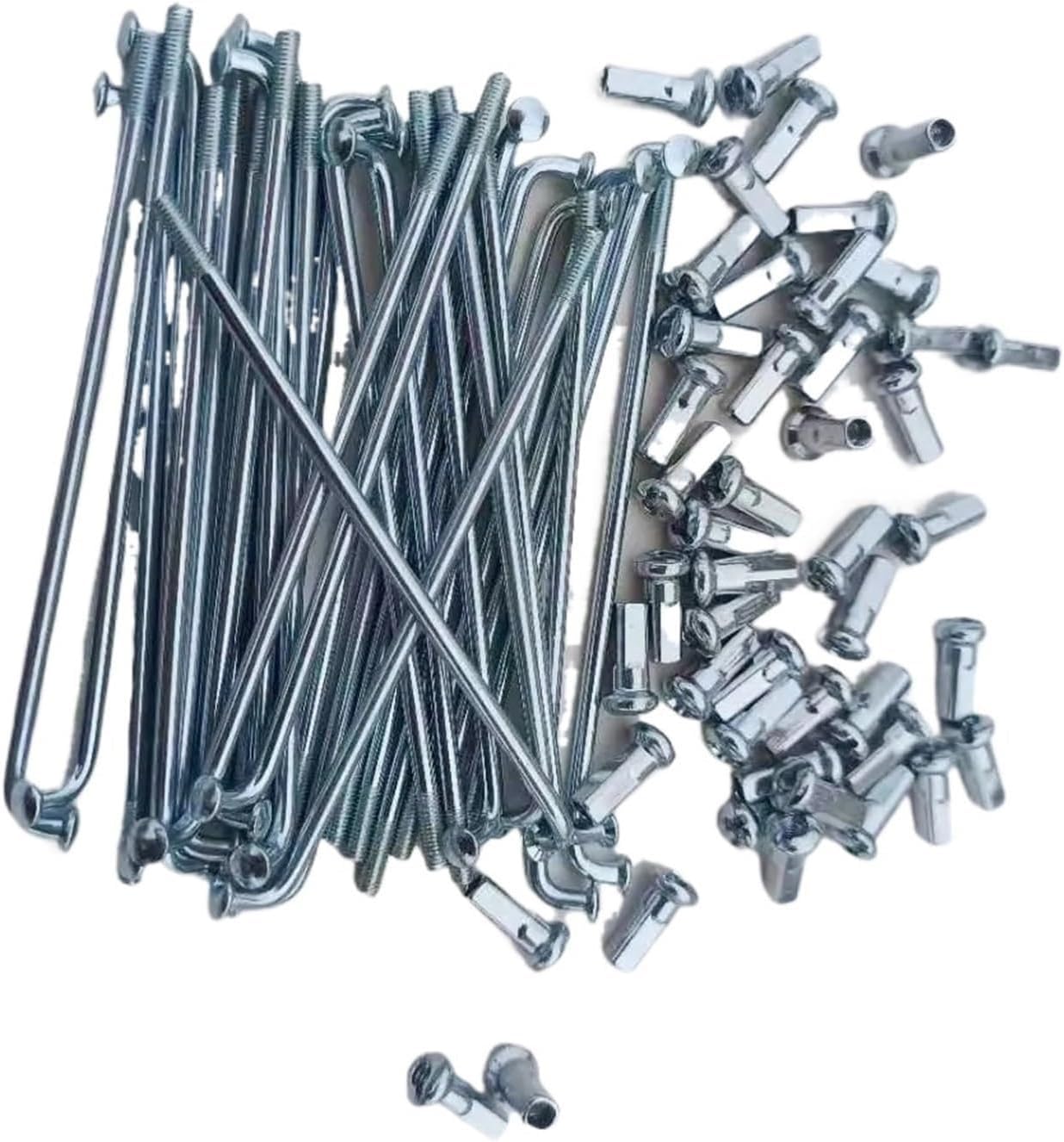 Raggi per Bicicletta Raggi for Bici for Biciclette elettriche 12G Diametro 2,5 mm Lunghezza 70-185 45 Acciaio + Capezzoli 36 pz/Lotto