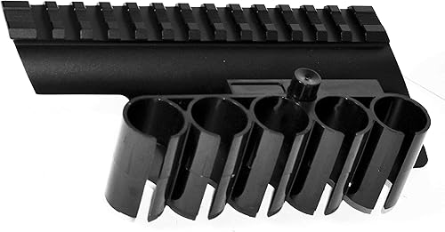 Miniatura 5 de Trinity Picatinny - Conjunto de soporte óptico y soporte de carcasa compatible con bomba Maverick 88 calibre 12, color negro