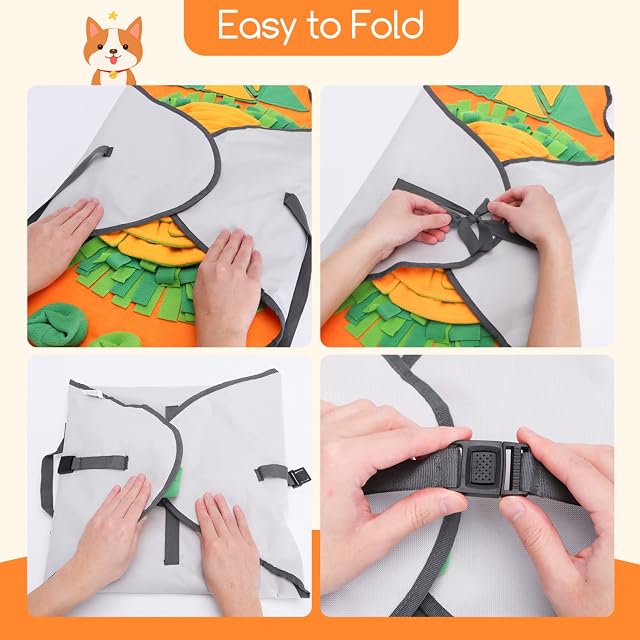 Foto 5 de 8 de Nobleza Alfombra Olfativa para Perros, Juguete Interactivo Snuffle Mat
