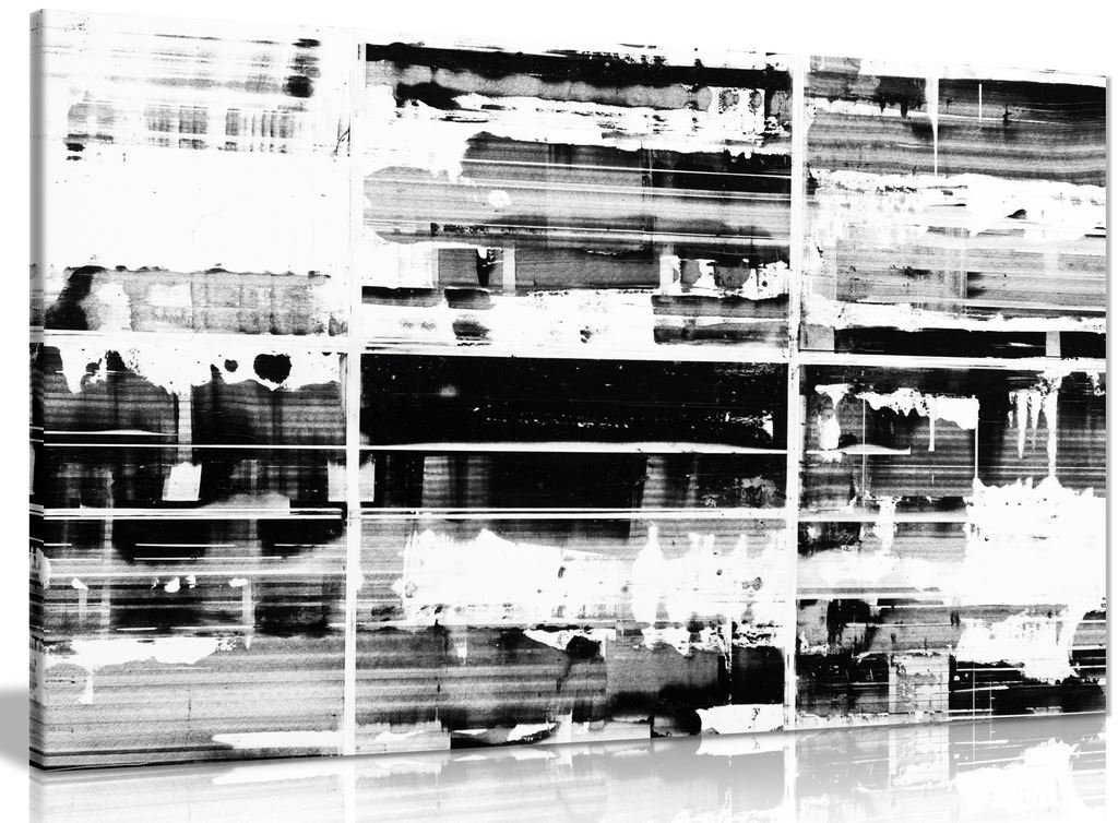 Amazon.co.jp: 抽象ブラック&ホワイトキャンバス壁アート画像印刷 A1