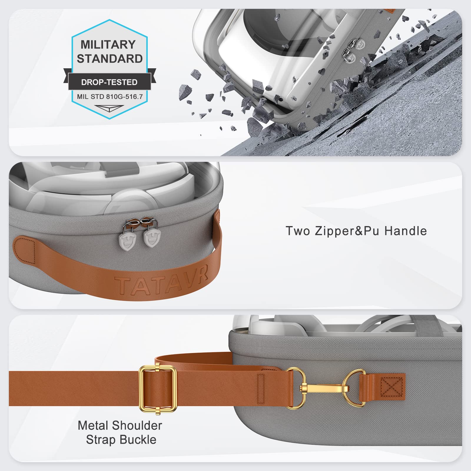 Carrying Case for Quest 2, Hard Travel Case for Oculus Quest 2 VR Headset and Accessories, for Travel and Home Storage - 4