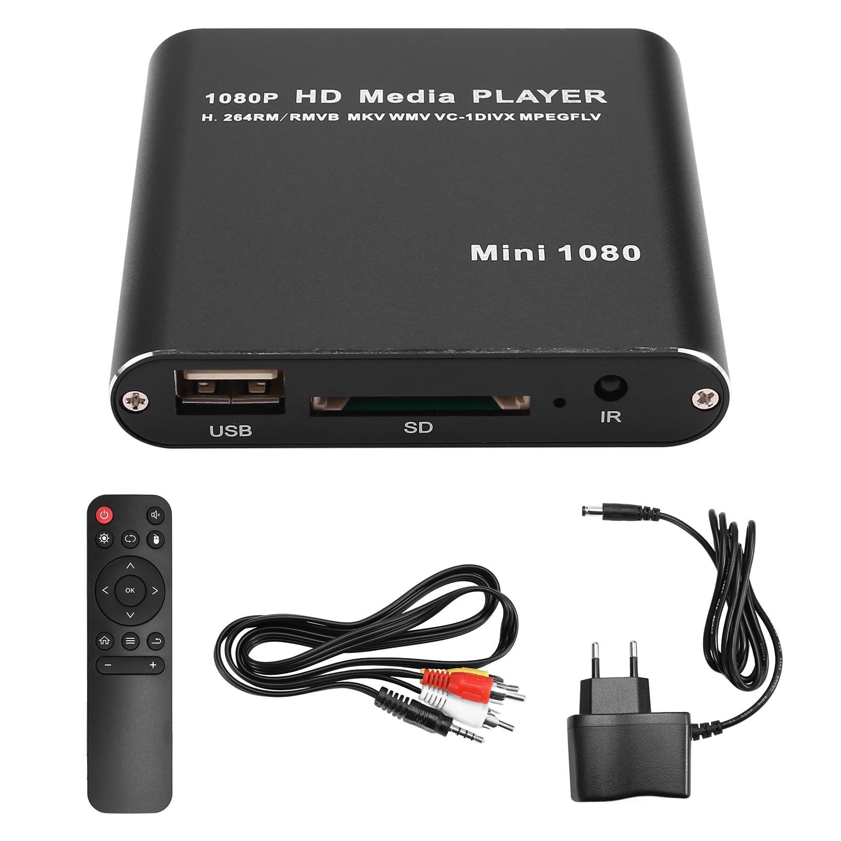 Lecteur Multimédia MKV 264 HDD Full HD 1080P USB Media Player avec SD Media TV Box Support RMVB WMV HDD Player EU Plug