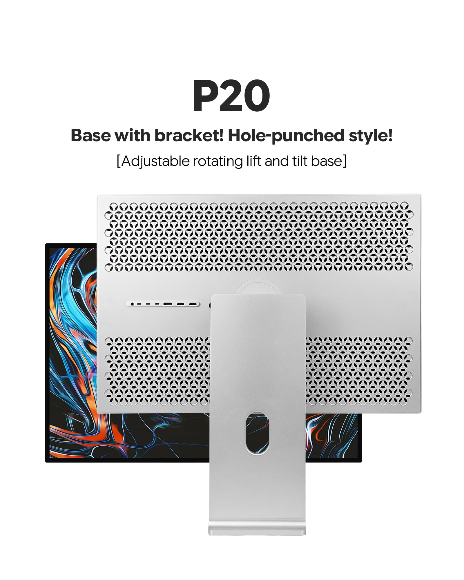 P20 Monitor 28.2 pulgadas 4.5K 4500x3000 formato 3:2, 60Hz, 10 bits 1.07B colores, USB-C 100W carga rápida, altavoces integrados, pantalla brillante ATW, soporte ajustable (Honeycomb - con soporte) — view 2