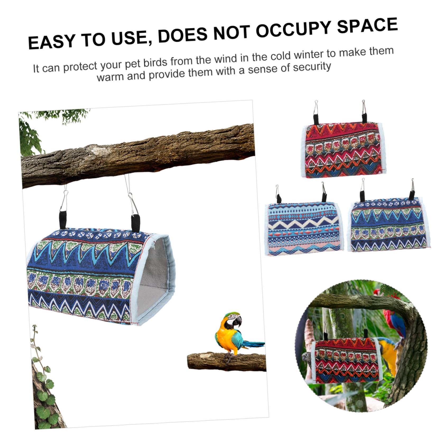 BESPORTBLE 9pièces Hamac Suspendu pour Perroquets De Tente De pour Oiseaux pour Cage Branche Accessoire Amusant Et Confortable pour Oiseaux De Compagnie