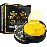 Arvesa Under Eye Mask for Dark Circles and Puffiness, Wrinkles, 24k Gold Under Skincare Treatment Patches for Puffy Eyes with Collagen for Women and Men - Gel Pads - 30 Pairs