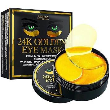 Under Eye Collagen Patches - 24K Anti-Aging Eye Mask with Hyaluronic Acid